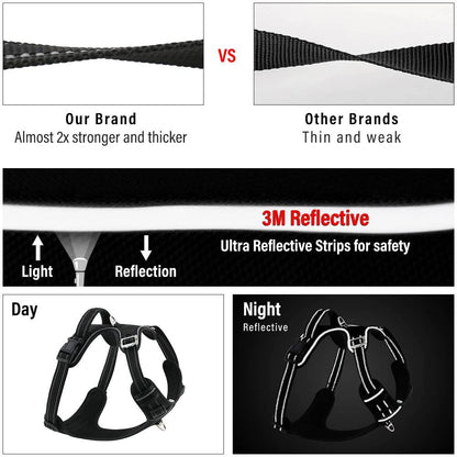 3M Reflective No Pull Dog Harness | Black