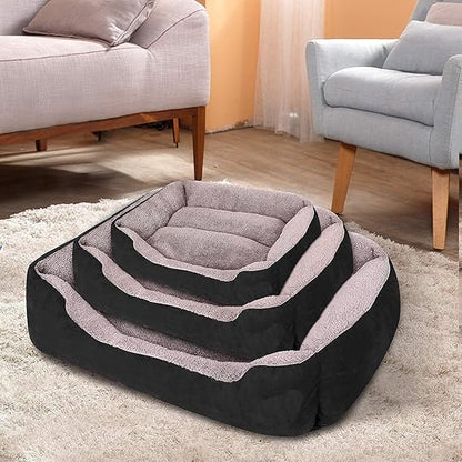 Ultra Soft Polyester Dog Bed Anti-Skid Bottom & Machine Washable (Reversible)