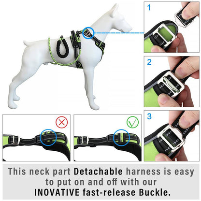 3M Reflective No Pull Dog Harness | Neon Green