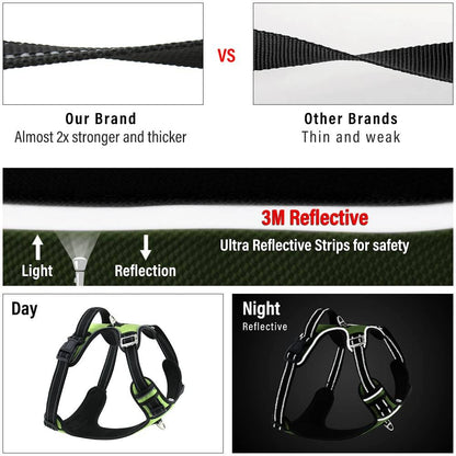 3M Reflective No Pull Dog Harness | Neon Green