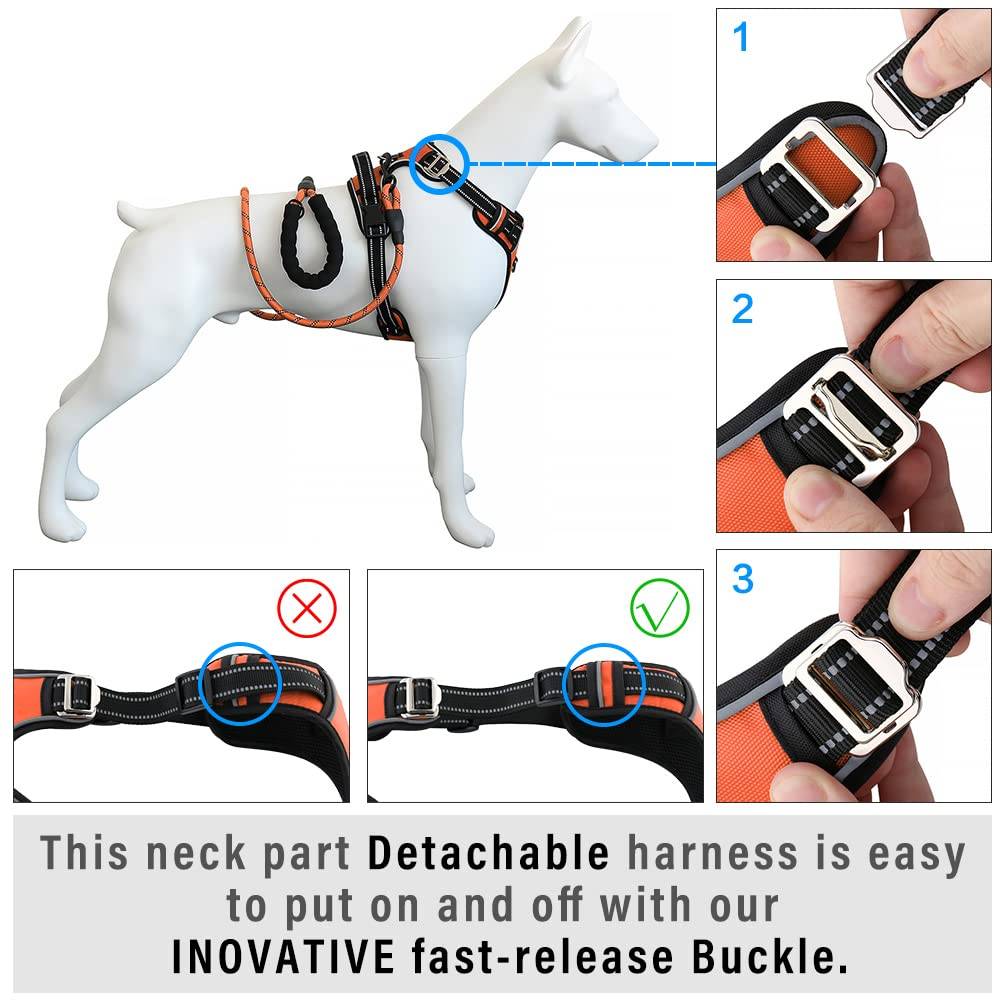 3M Reflective No Pull Dog Harness | Neon Orange